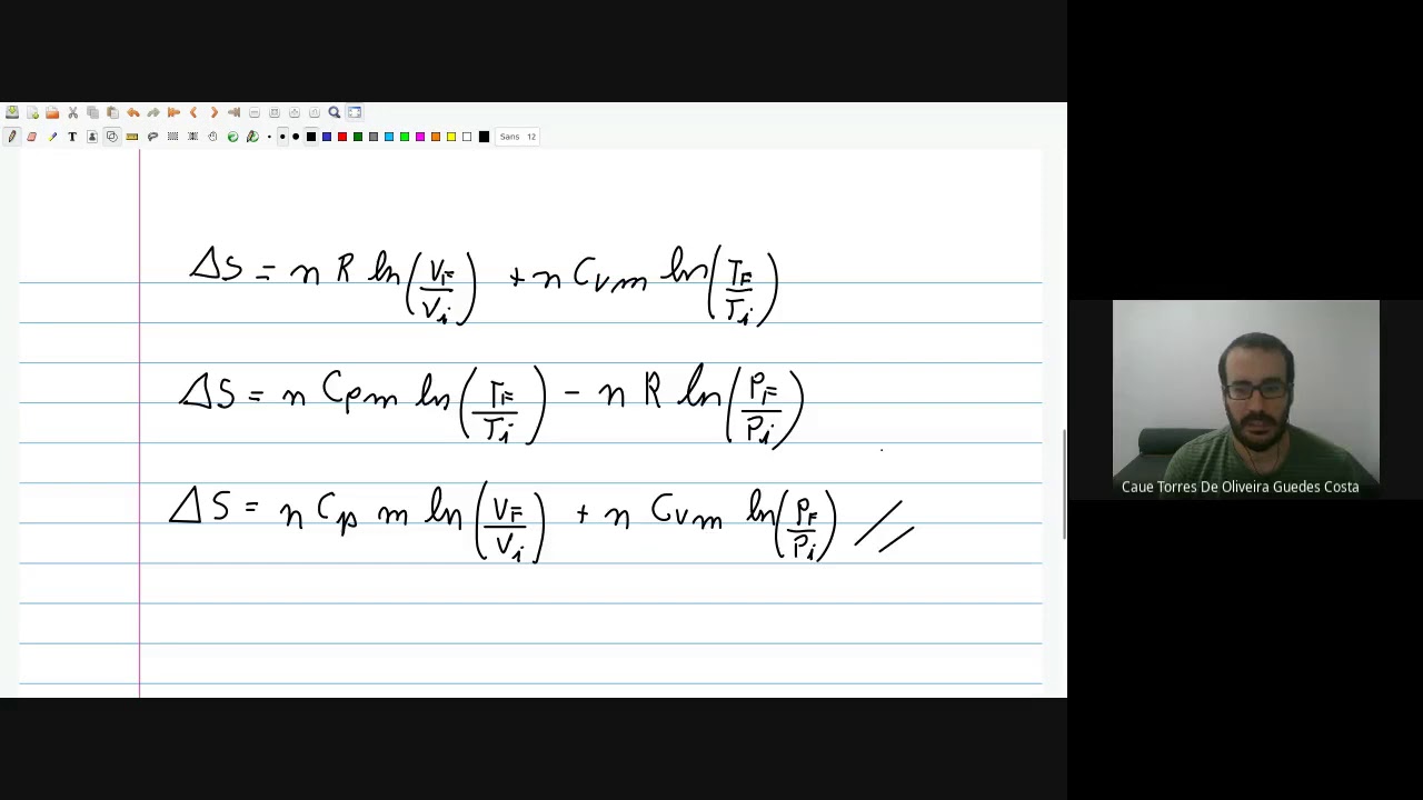 Segunda lei da termodinâmica - Video 6 - Variação de entropia em processos com gases ideais