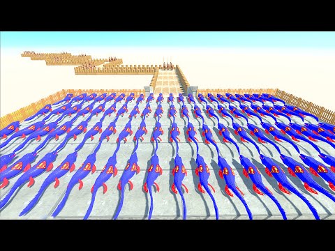 ALL DINOSAUR MOSASAURUS Jurassic World Dominion CHAMPIONSHIP RACE - Animal Revolt Battle Simulator