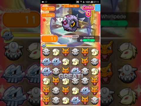 Pokemon Shuffle Mobile UX Stage 439 Whirlipede ITEMLESS『ポケとる スマホ版』
