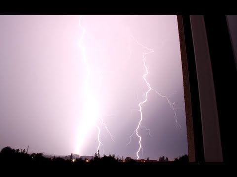 3-facher Blitzeinschlag ! plus Naheinschlag & heftiger Donner ! 2013
