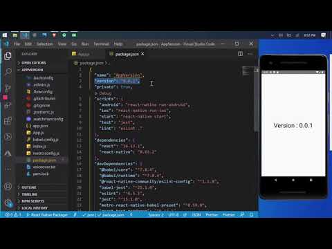 React Native - Show App Version Dynamically