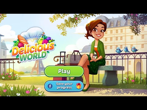 DELICIOUS WORLD-Cooking Game M Game play. (Mobile Game) Evelyn's place level 1-5