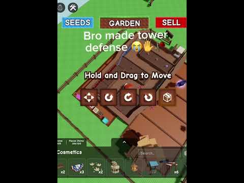Tower defense in grow a garden 🔋🔋🔋#growagarden #roblox #shorts