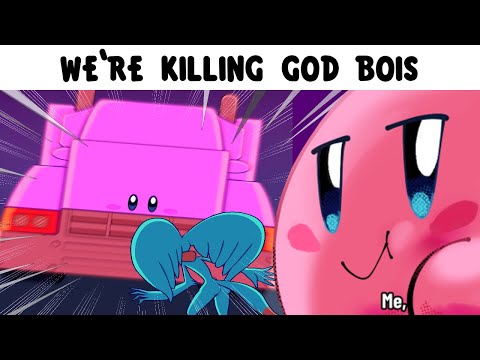 kirby fans on their way to defeat GOD for the 69420th time