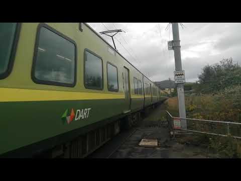 8627 Dart train passing greystones rail crossing(different angle)