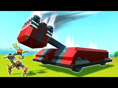I Built a GIANT Hammer Battlebot to Battle Bots! - Scrap Mechanic Gameplay