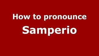 How to pronounce Samperio