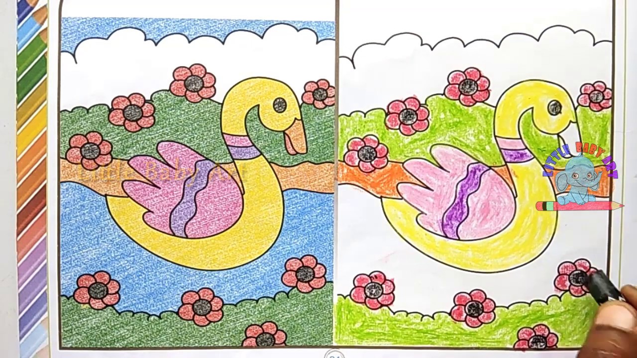 Cute duck coloring pages | Preschool Activities | Coloring Book for Kids