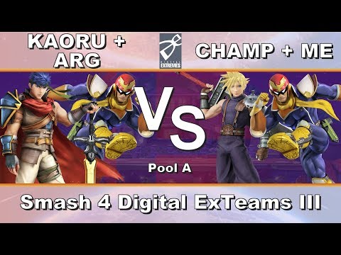 [DE] Smash 4 Digital ExTeams III - Pool A - KAORU + ARG vs CHAMP + ME