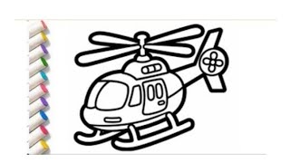 Helicopter🚁 drawing for kids | Helicopter draw step by step |#magicfunart 