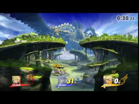 IKES STORY (Super Smash Bros. Wii U) Dark Zelda chases Cloud