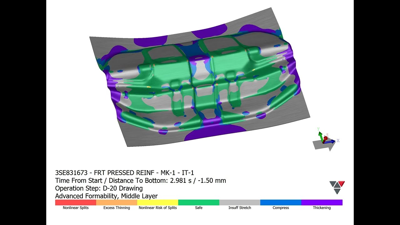 AutoForm Simulation - FRT PRESSED REINF  Example