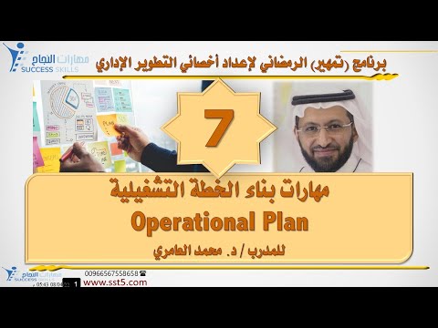 مهارات بناء الخطة التشغيلية Operational Plan مع د. محمد العامري