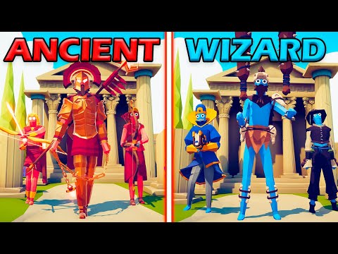 ANCIENT TEAM vs WIZARD TEAM - Totally Accurate Battle Simulator | TABS