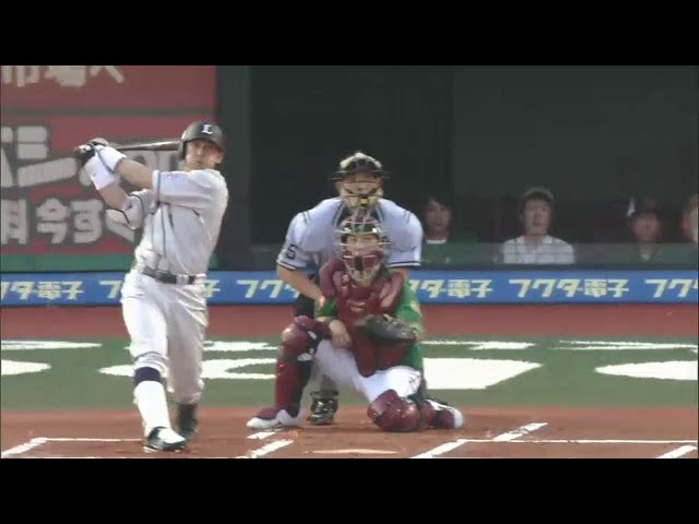 【1回表】ライオンズ・栗山が犠牲フライ!! 効率的な攻撃を見せて わずか5球で先制!! 2014/8/1 E-L