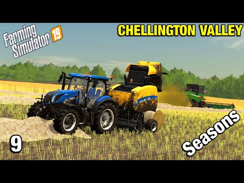 SO MUCH STRAW! Chellington Valley Timelapse - FS19 Ep 9