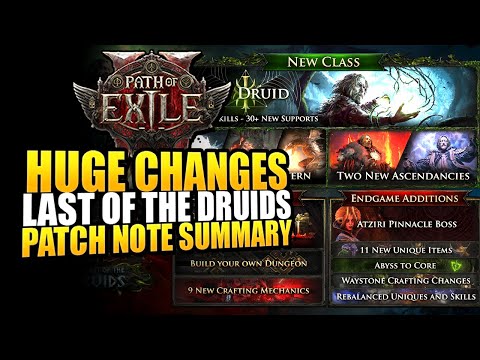 PoE 2 Last of the Druids 0.4 Patch Note Summary - HUGE Changes Are Coming