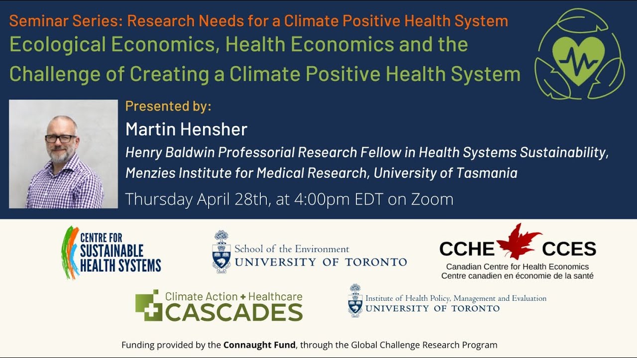 Ecological Economics, Health Economics  the Challenge of Creating a Climate Positive Health System