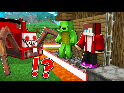 Sneaky Survival: JJ & Mikey vs Choo-Choo Charles in Minecraft