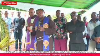 Download lagu #LIVE ADHIMISHO LA MISA TAKATIFU KUMUOMBEA MAR. CORNEL TARIMO PAROKIA YA MAHIDA mp3