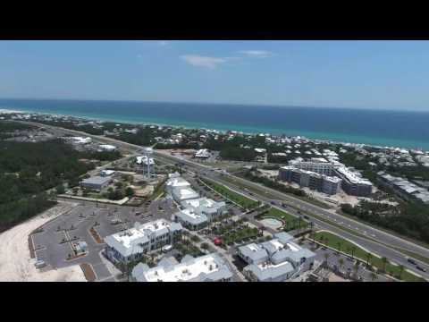 Aerial View of 30A East Inlet Beach, Rosemary Beach, Seacrest Beach
