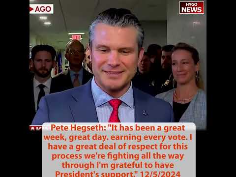 Pete Hegseth: It has been a great week, great day, earning every vote, fighting all the way through
