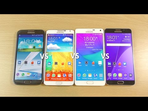 Samsung Galaxy Note 5 VS Note 4 VS Note 3 VS Note 2 - Speed Test!