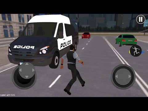 American Police Ford Van Driving #01 Regular Patrolling - 3D Android Gameplay