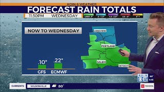Wet weather potential increases around Portland