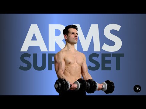 15 minute BICEPS TRICEPS Superset Workout Dumbbells