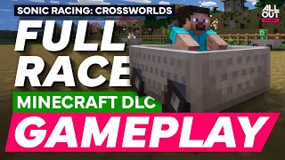 Sonic Racing CrossWorlds Minecraft DLC Gameplay - FULL Race in 4K