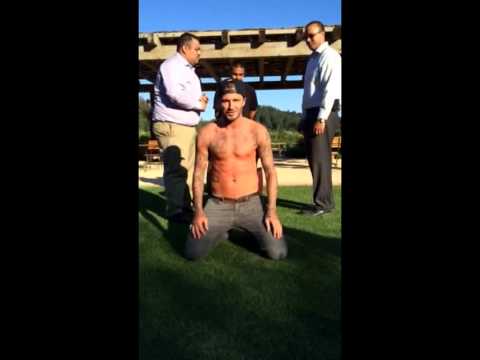 David, Brooklyn and Romeo Beckham's ALS Ice Bucket Challenge