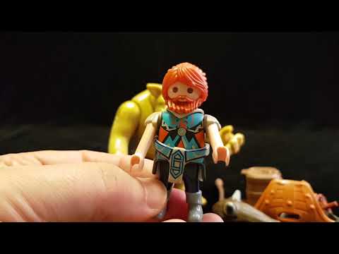 Unboxing Playmobil Knights. Troll Gigante con Enano. 9343. Giant Troll with backpack for Dwarf.