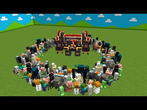 Netherite Monstrosity vs All MInecraft Mobs [Minecraft epic battle]