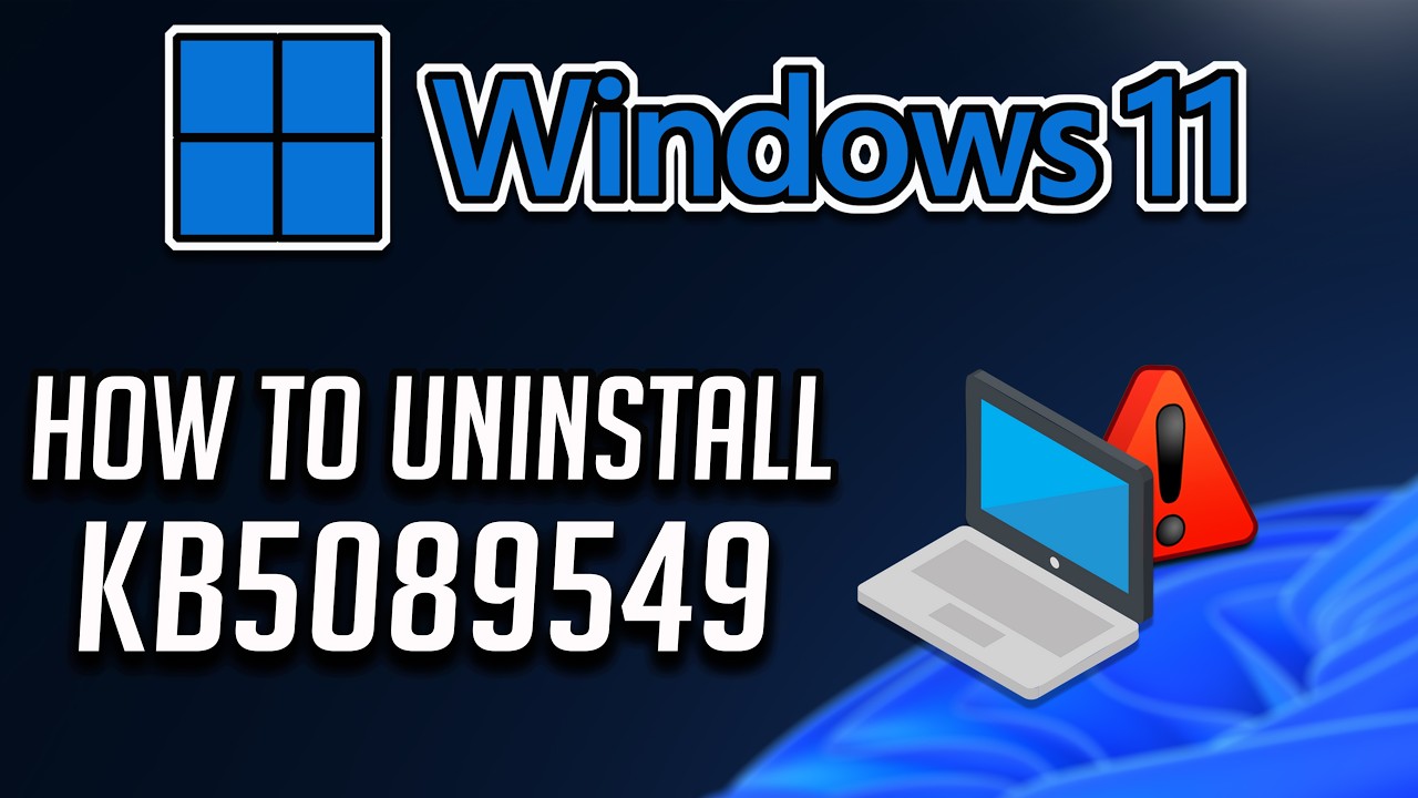 How To Uninstall KB5089549 Update on Windows 11