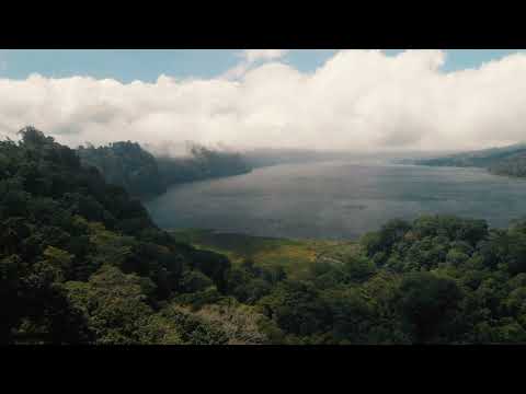 4k drone footage of danau buyan lake in north bali