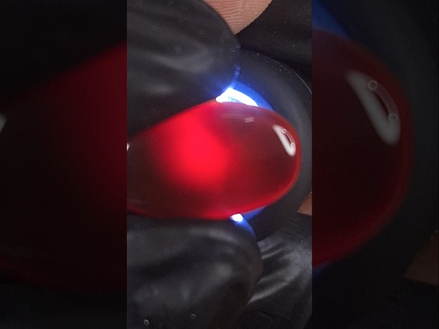 حجر عقيق كبدي طبيعي يشف كرزي