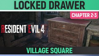 Resident Evil 4 - Village Square - Locked Drawer - How to Open