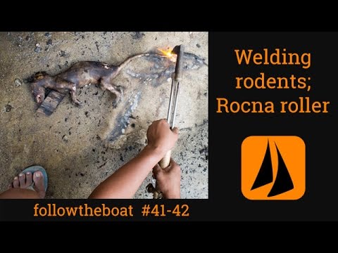 Esper Refit 41-42  -  welding rodents; Rocna bow roller