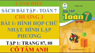 Sách bài tập - Toán 7 - Cánh diều - Chương 3 - Bài 1 - Hình hộp chữ nhật. Hình lập... - Cô Tâm Anh