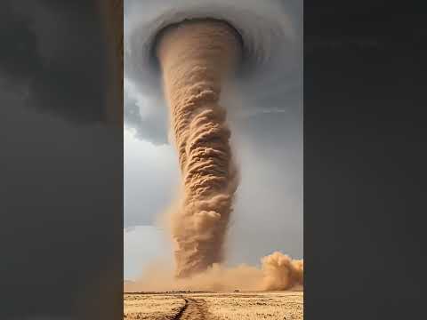 Massive Desert Tornado  #hurricane #weather #tropicalcyclone #storm #tornado