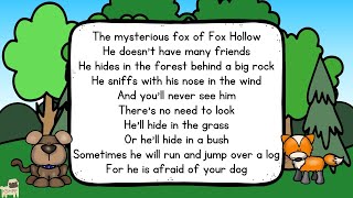 Music: The Mysterious Fox Of Fox Hollow, Vocal Music Education, Singing Campfire Songs Wildlife KIDS