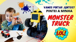 Pintando meus carrinhos PINTANDO MINHA MONSTER TRUCK - PINTURA INFANTIL- ATIVIDADE INFANTIL- CORES