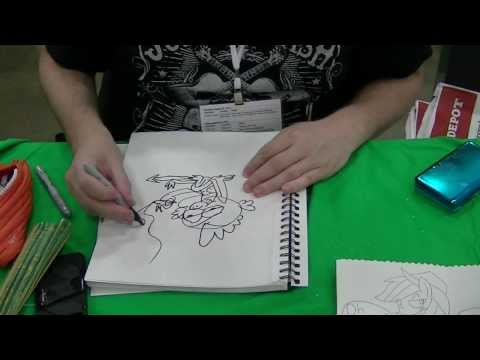 Hotdiggedydemon draws Spike at San Japan