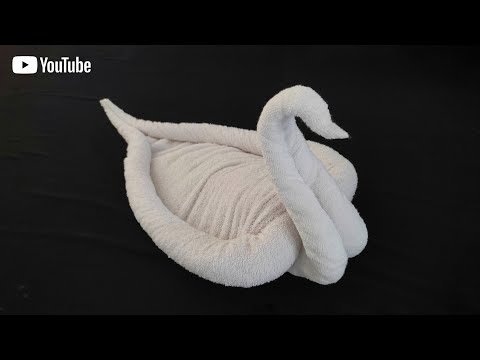 How to make animal towels SWAN | towel art housekeeping | towel folding design