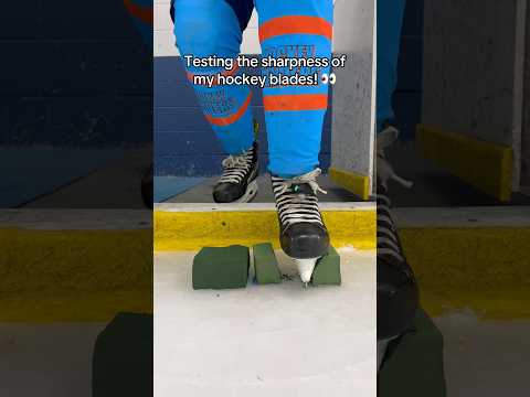How sharp are my hockey blades!? 🤯 #hockey