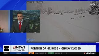 NDOT closed portion of Mount Rose Highway due to storm