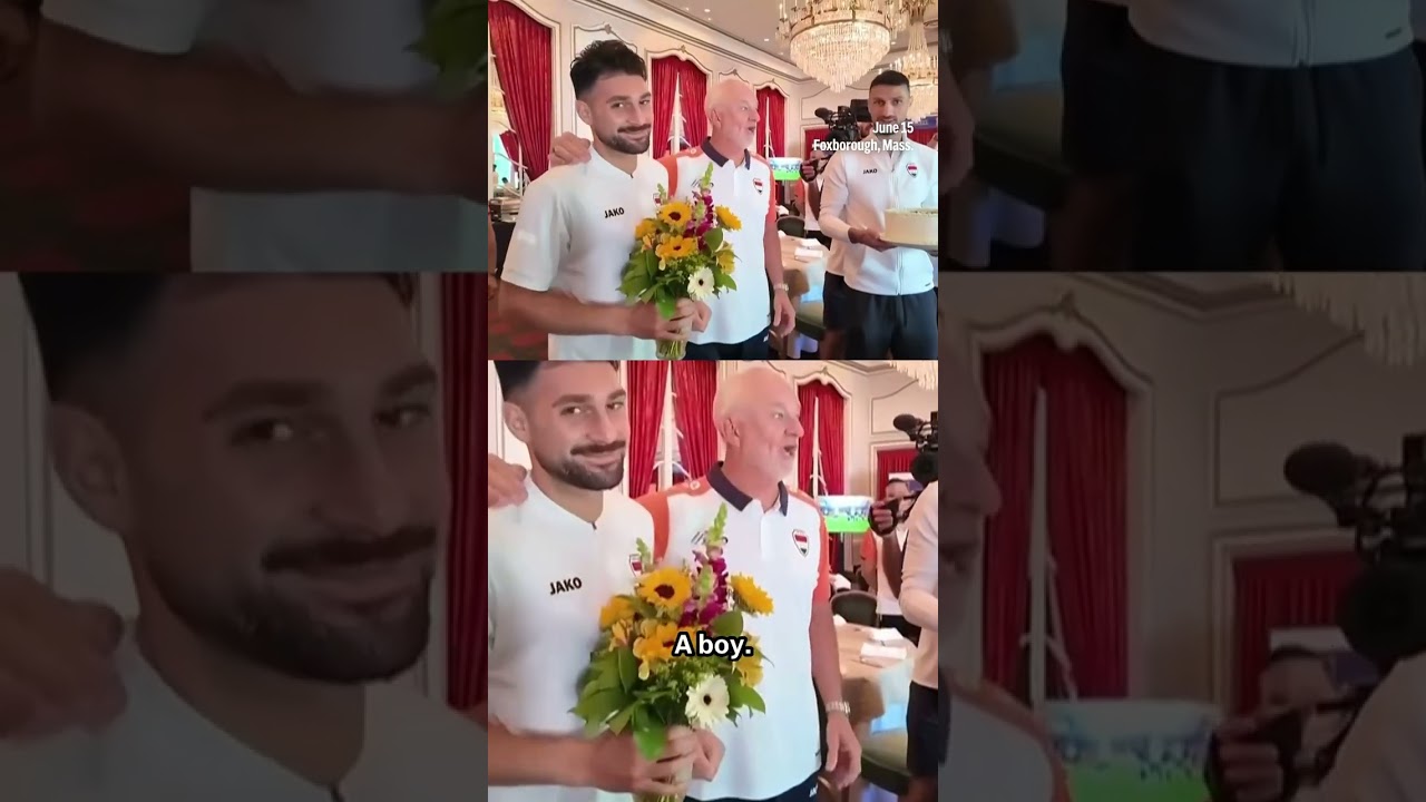 Video | Iraq World Cup squad celebrate birth of defender Frans Putros' newborn