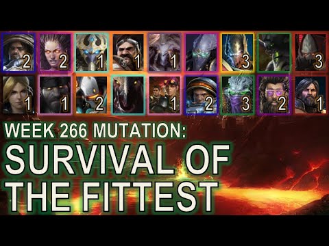 ALL COMMANDERS on Survival of the Fittest | 526 Day Stream | Starcraft II Co-Op
