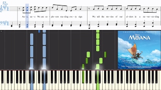 [Moana] Opetaia Foa&#39;i &amp; Lin-Manuel Miranda - We Know The Way (Finale) (Synthesia Piano Tutorial)